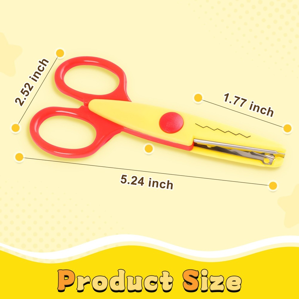 Craft Scissors 8 Pack Decorative Edge Zig Zag Scrapbook Pattern Safe for Kids