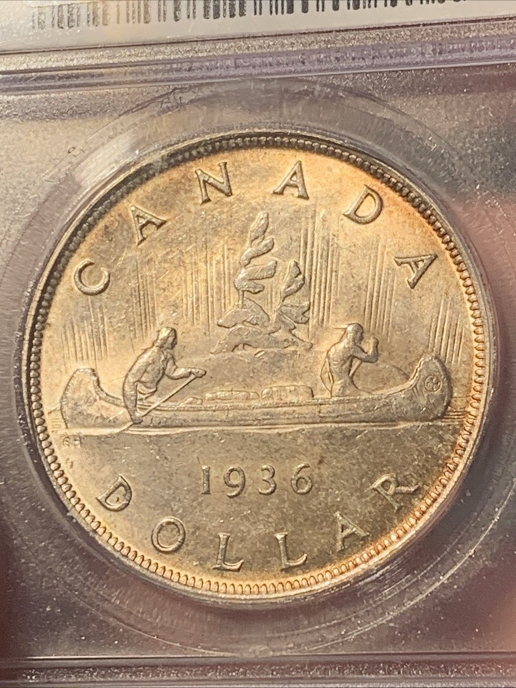 1936 Canada Silver Dollar ~ ICG MS63 ~