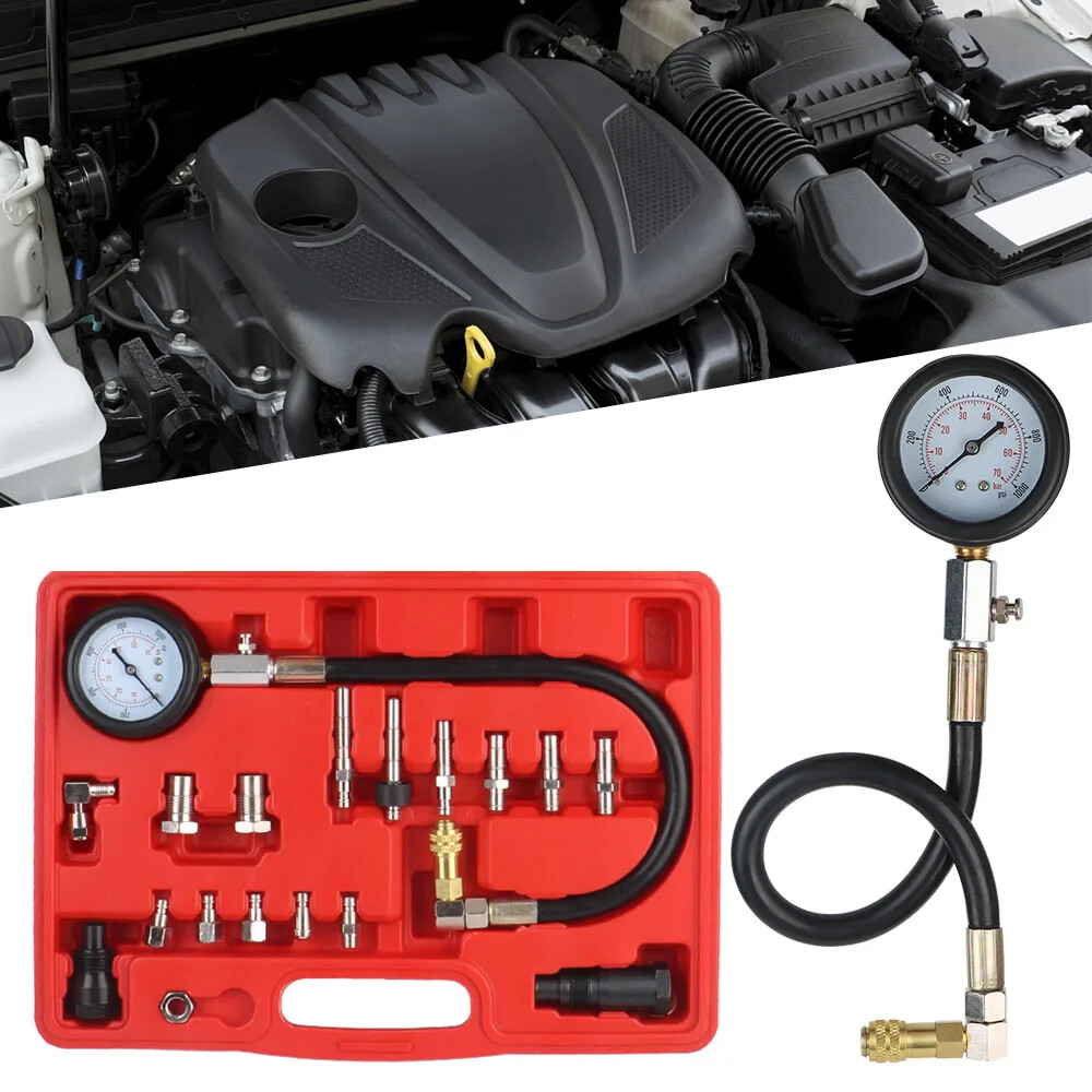 Diesel Engine Cylinder Compression Tester Adapter Set Gauge Diagnostic Tools