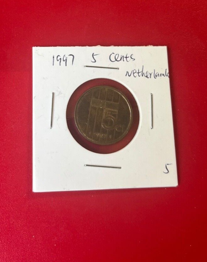 1997 NETHERLANDS 5 CENTS - NICE WORLD COIN !!!