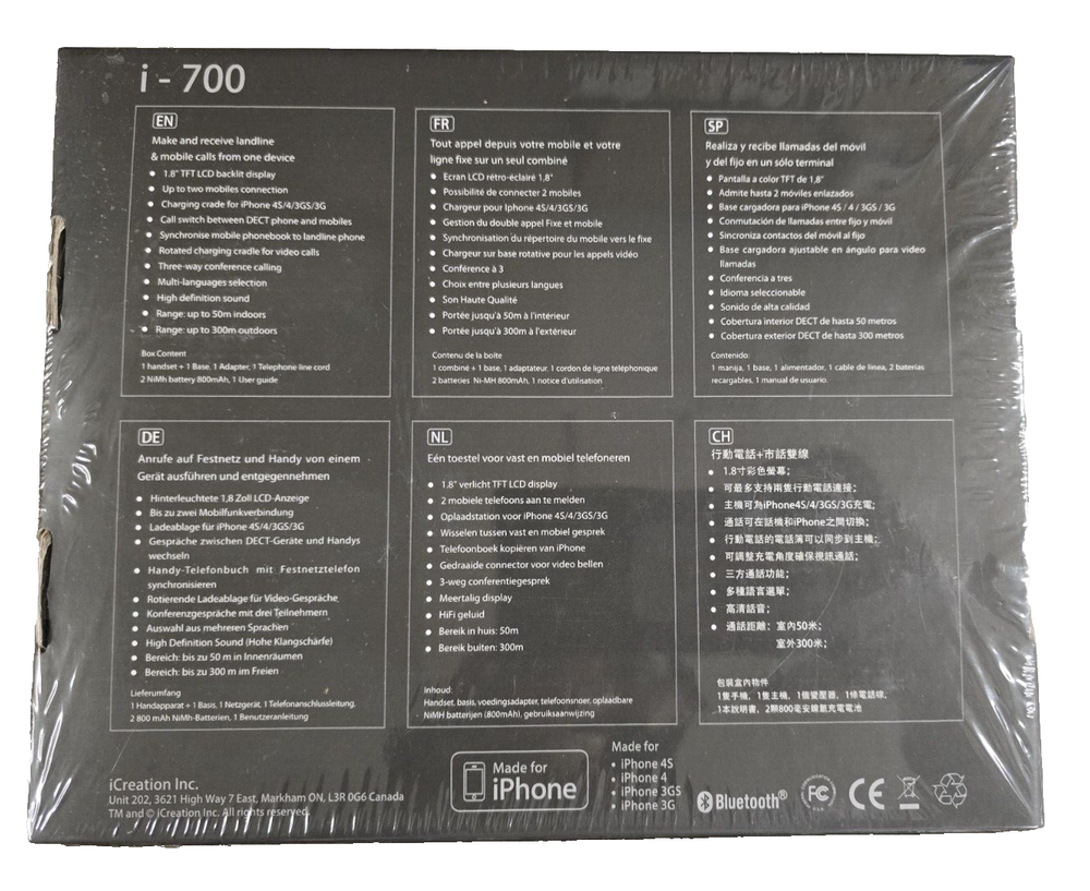 iCreation i-700 Bluetooth wireless phone for iPhone