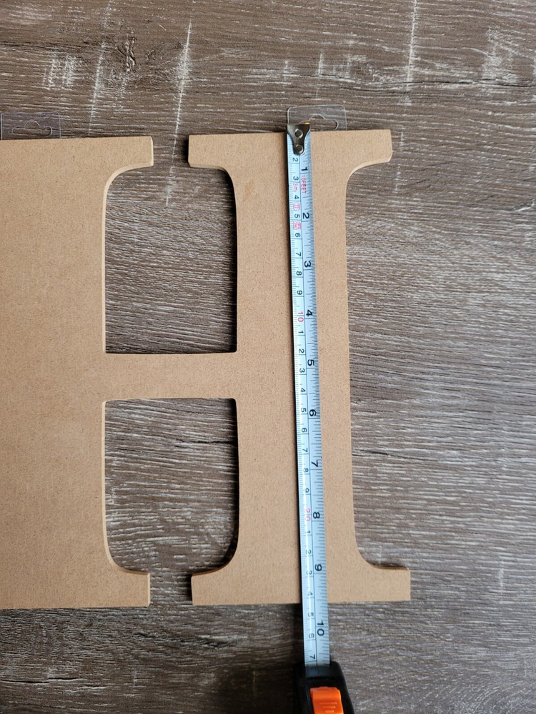 Chipboard Cut-Out Initial "H" For Crafts