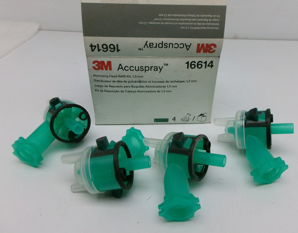 3M ACCUSPRAY 16614 ATOMIZING HEAD REFILL TIP REPLACEMENT 1.3mm - 4-PACK #587A