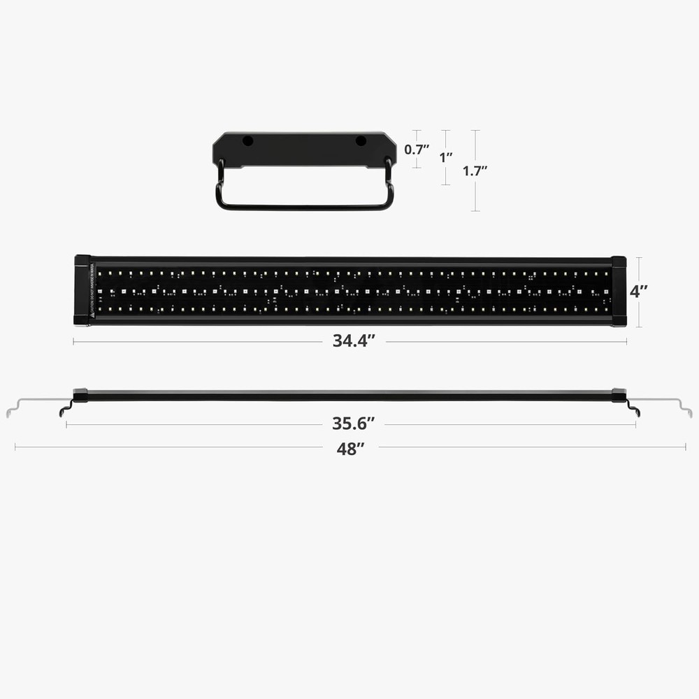 36W Saltwater Aquarium LED Reef Light with Programmable Timer and Color Control