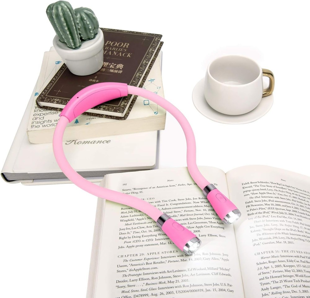 USB-C Rechargeable LED Neck Book Light - Hands Free Reading