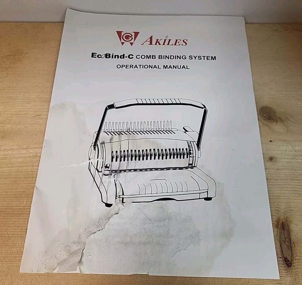 Akiles EcoBind-C Comb Binding Machine & Punch 12-inch With 7 Boxes Binding