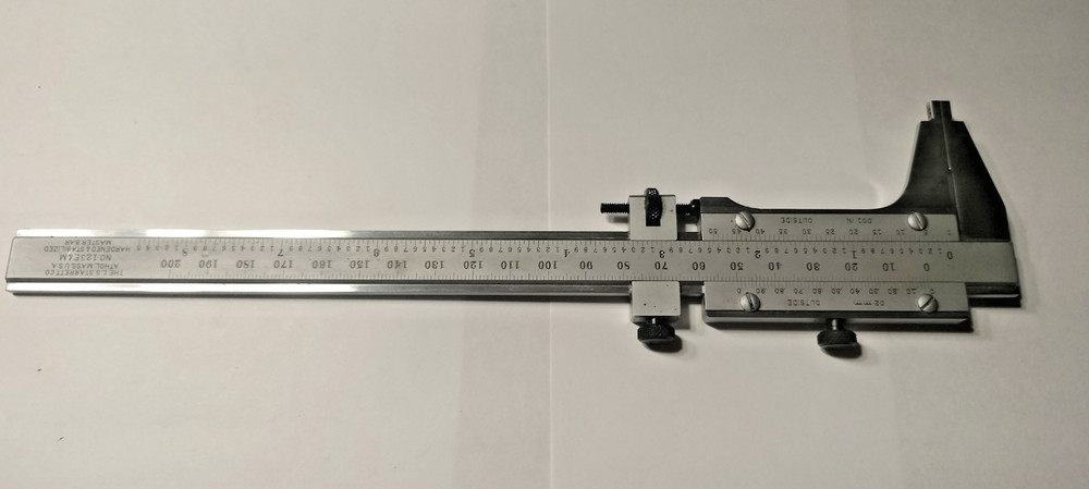 1 - Starrett #123 E & M 200mm/8" Master Vernier Caliper