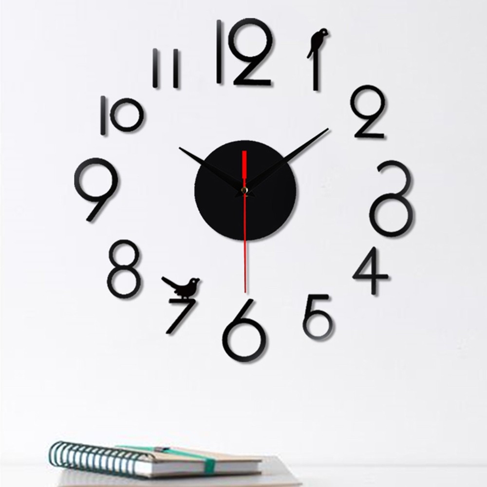 High Quality Wall Clock Stickers Functionality Silent Without Batteries