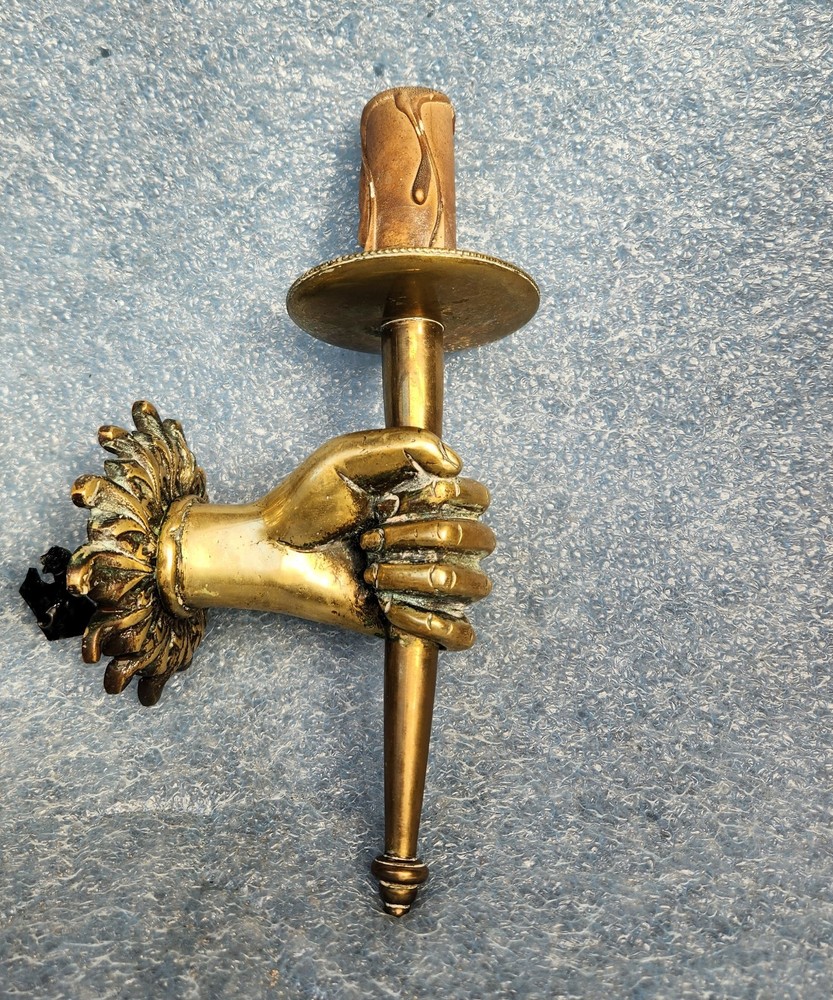WOW! PAIR BRONZE SCONCES HAND ANDRE ARBUS MAISON CHARLES JOHN DEVOLUY REGENCY