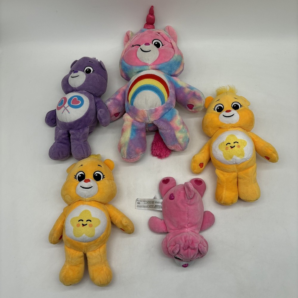 Care Bears Modern Five (5) Plush Lot!