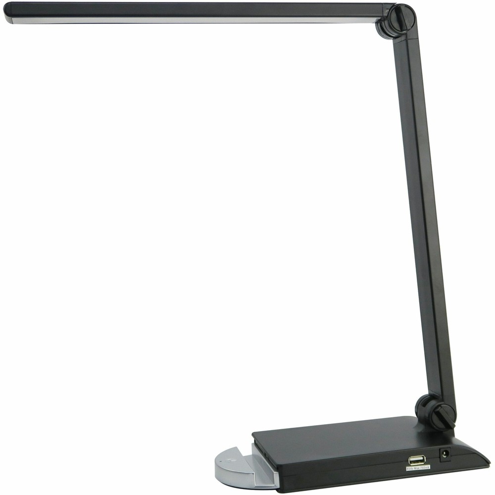 Lorell LLR13202 8W SMD LED Task Light USB Dimmable Black