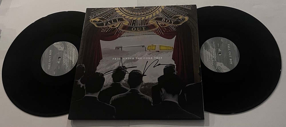 FALL OUT BOY SIGNED FROM UNDER THE CORK TREE LP VINYL RECORD PATRICK STUMP JSA