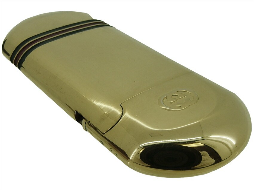 GUCCI lighter Gold Green Red Women Authentic secondhand