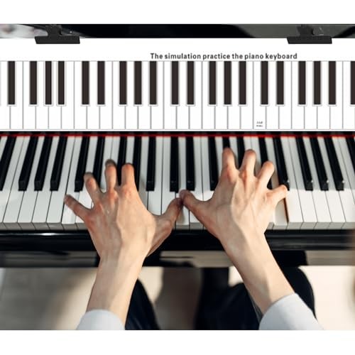 88 Key Keyboard Piano Note Chart, Piano Keyboard Finger Simulation Modern