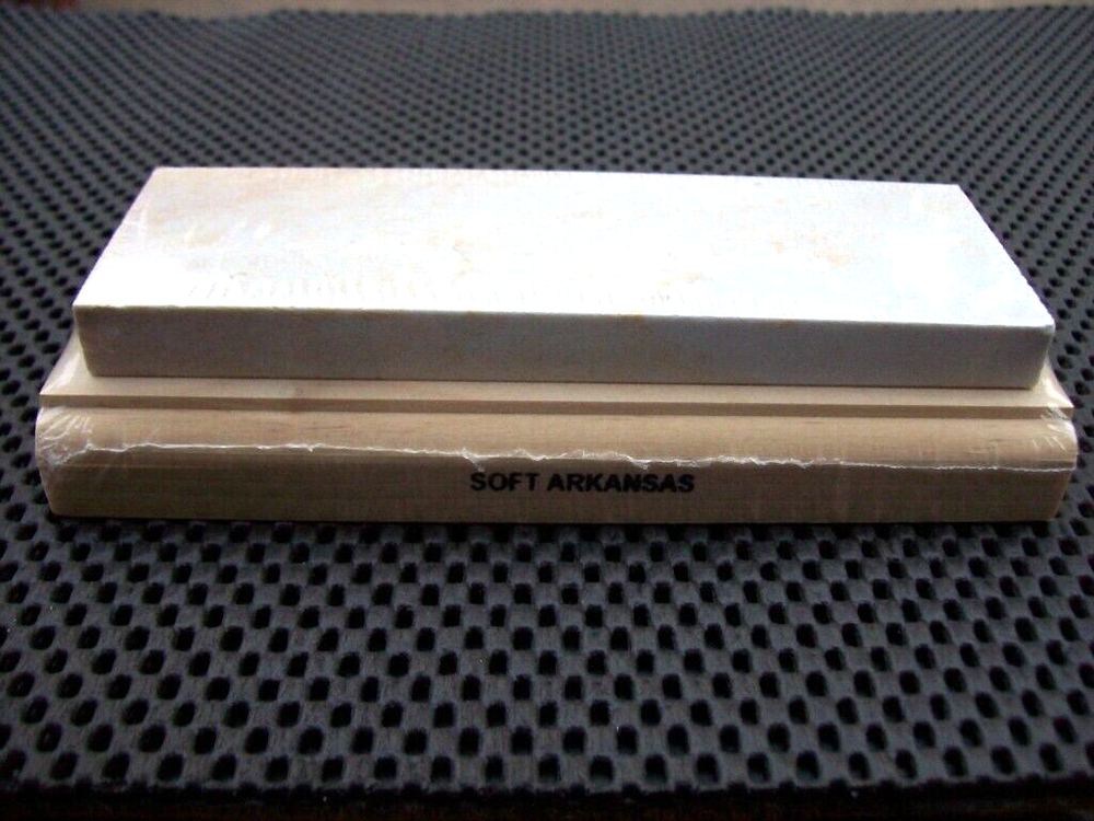 Soft Arkansas Whetstone 2x6x1/2 On Wood Base