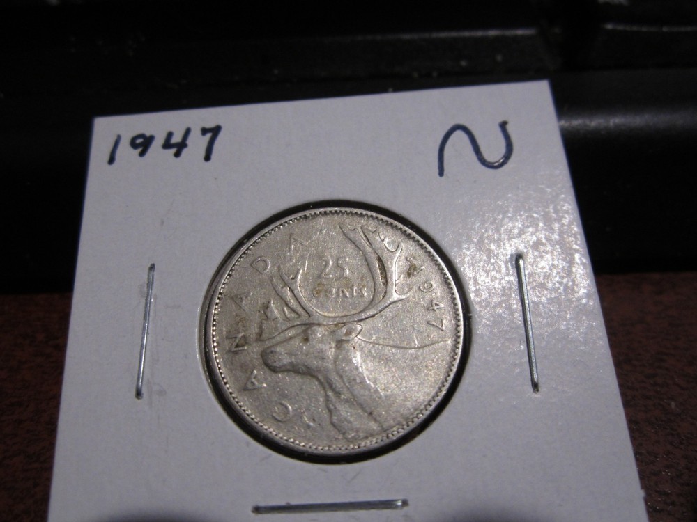 1947 - Canada Silver 25 Cent - Canadian quarter
