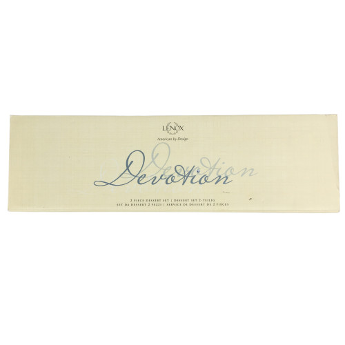 Lenox Devotion 2 Piece Dessert Set Cake Knife & Server Silverplate 825522 Silver