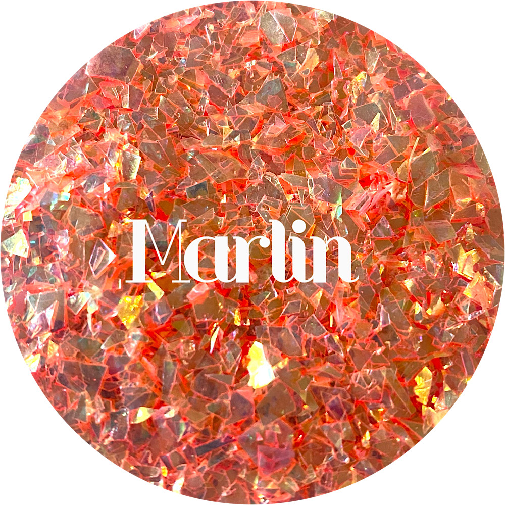 Premium Polyester Glitter - Orange Irregular Cut Shards