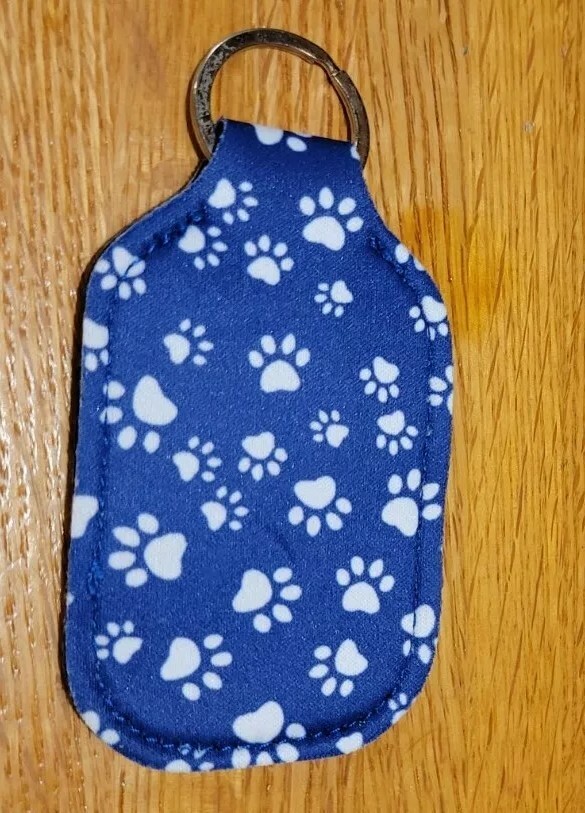 Neoprene Sanitizer Holder Keychain 