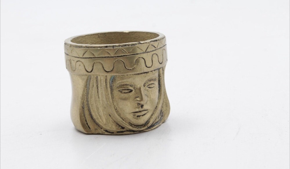 Figural Brass Match Holder
