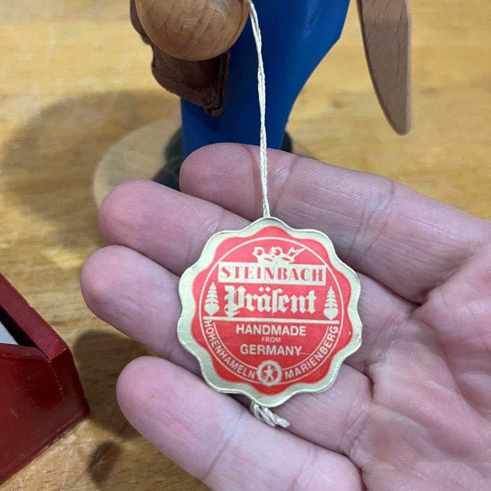 Steinbach Germany Construction Worker Nutcracker Lowes Tool Box Wood Figurine