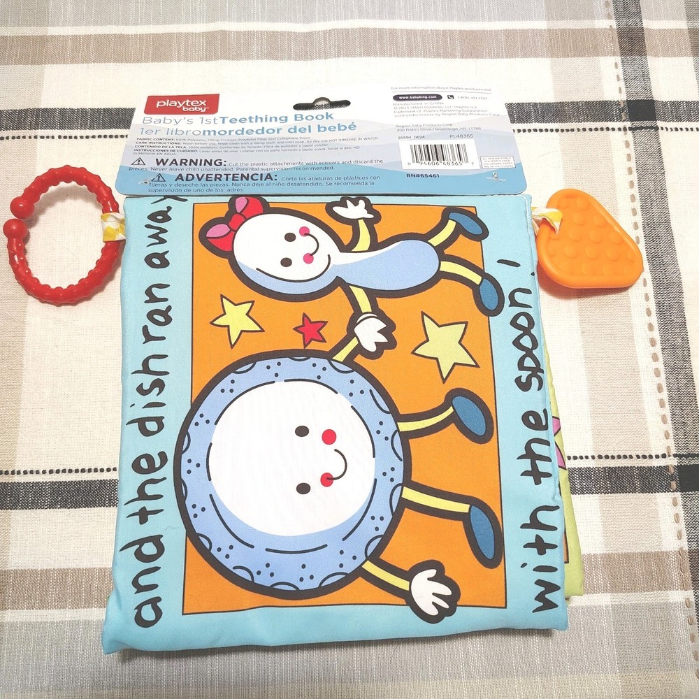 Playtex Baby's First Teething Hey Diddle Diddle Fabric Book