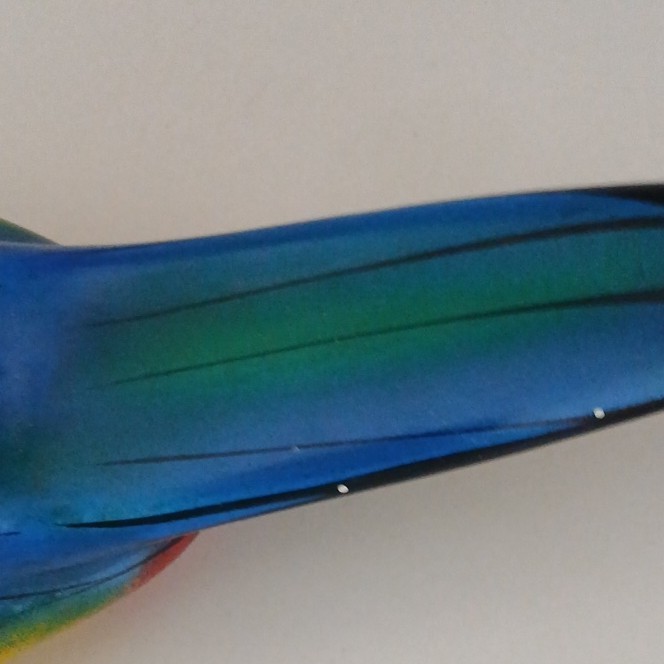 Hand-Painted Ceramic Parrot Figurine, Multicolor, Approx. 14 Inches
