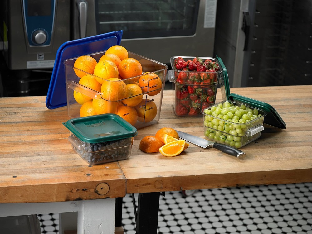 Squares Square Food Storage Container with Stackable Design for Catering, Buf...