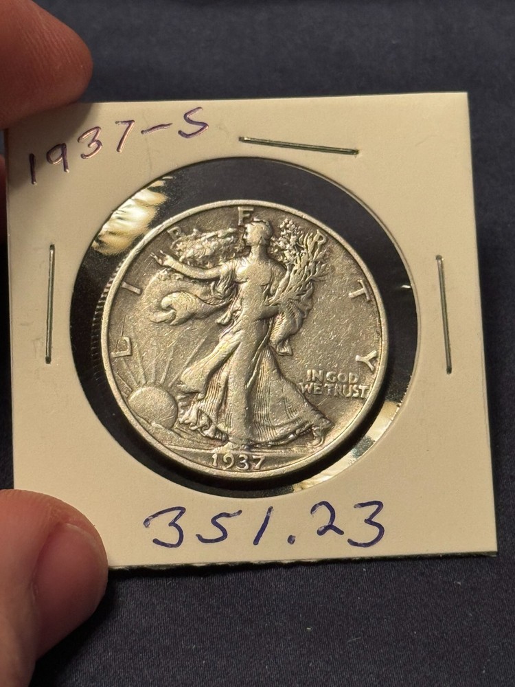 1937 S Walking Liberty Half Dollar
