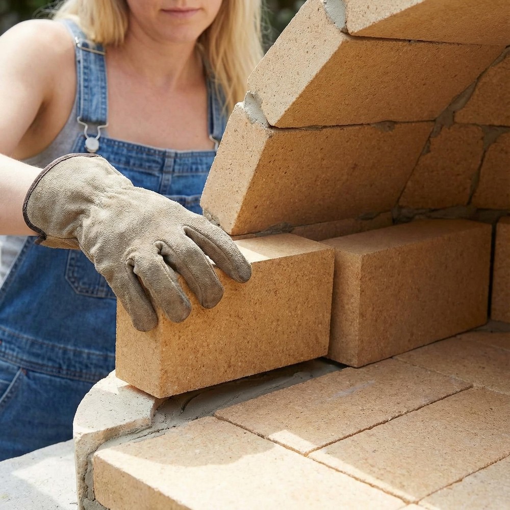 4-Pack High Temp Firebricks 3000°F Insulating 9x4.5x2.5Fireclay Refractory Brick