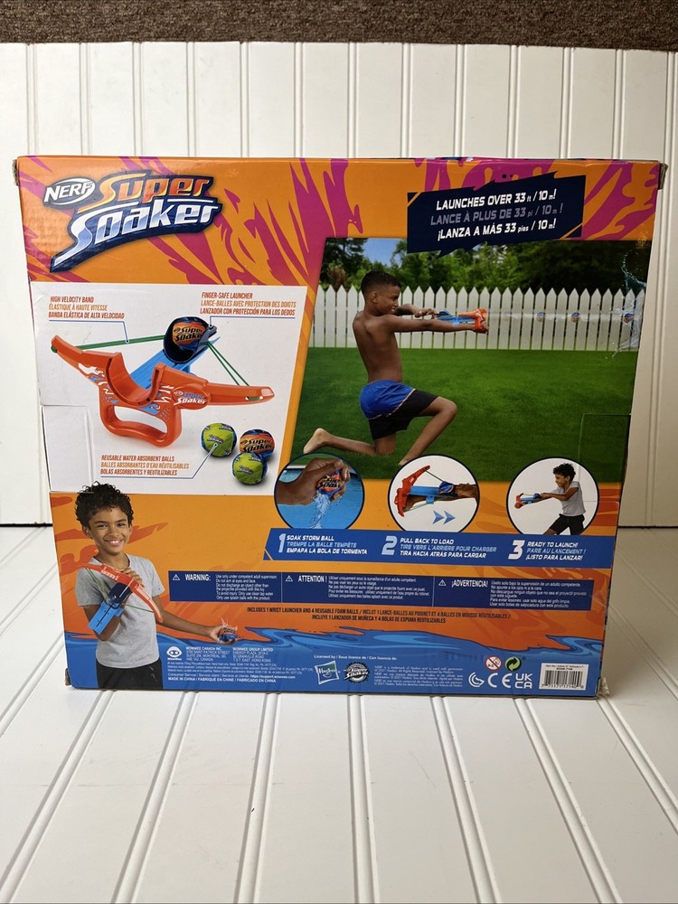 Nerf Super Soaker Storm Ball Wrist Rocket for Ages 6+
