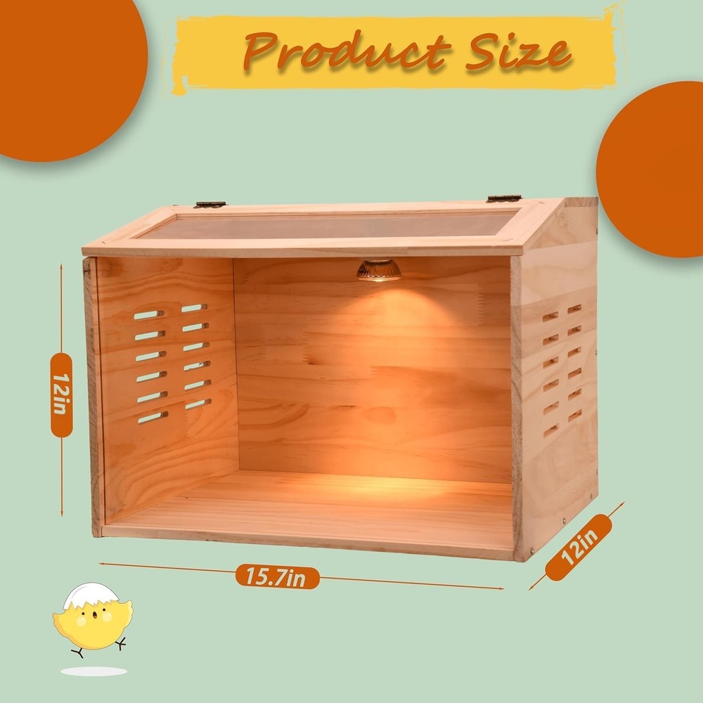 Brooder Box for Chicks, Chicken Brooder Box Chicken Heater Poultry Brooder with
