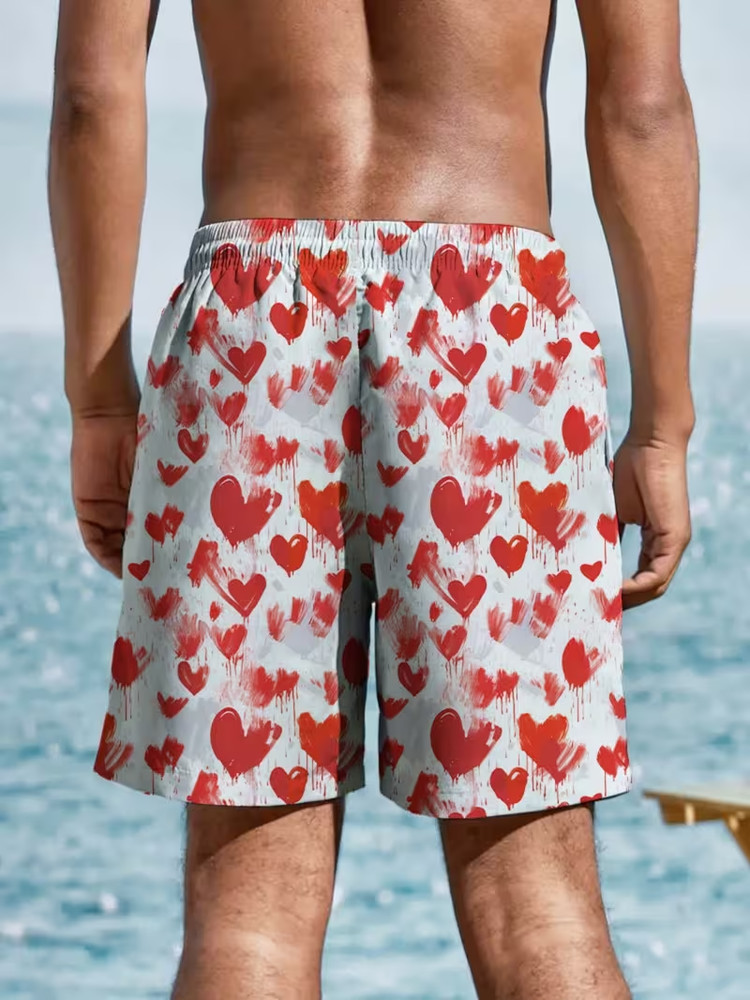 3D Tropical Pattern Print Hawaiian Shorts