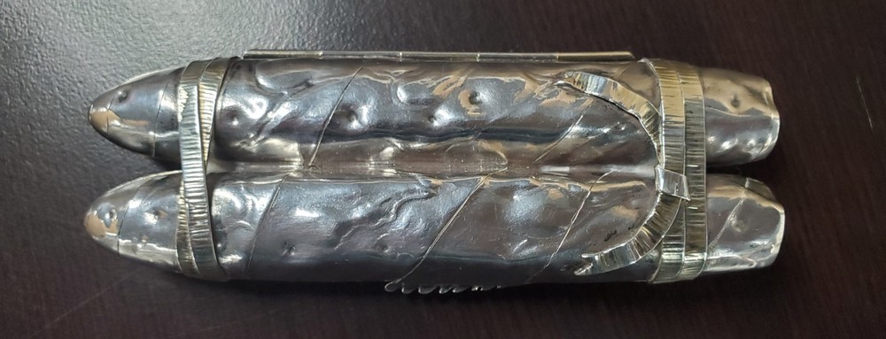 Gorham Trompe L'oeil Sterling Silver Cigar Case