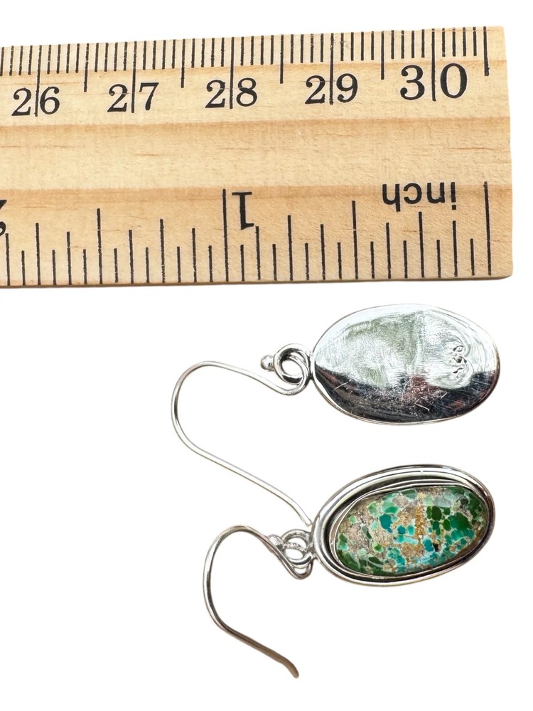 Sonoran Gold Turquoise Solid 925 Sterling Silver Earrings