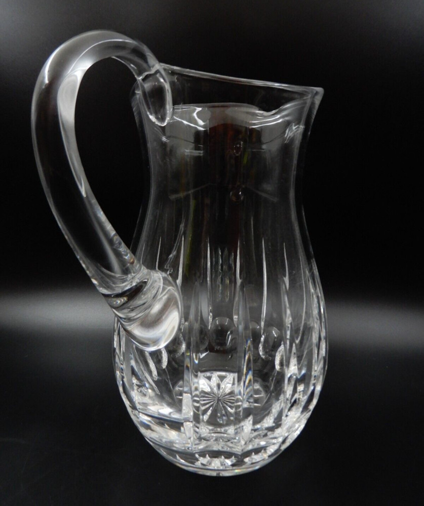ATLANTIS CRYSTAL 8-1/2" TALL CLEAR TATTOO PATTERN PITCHER