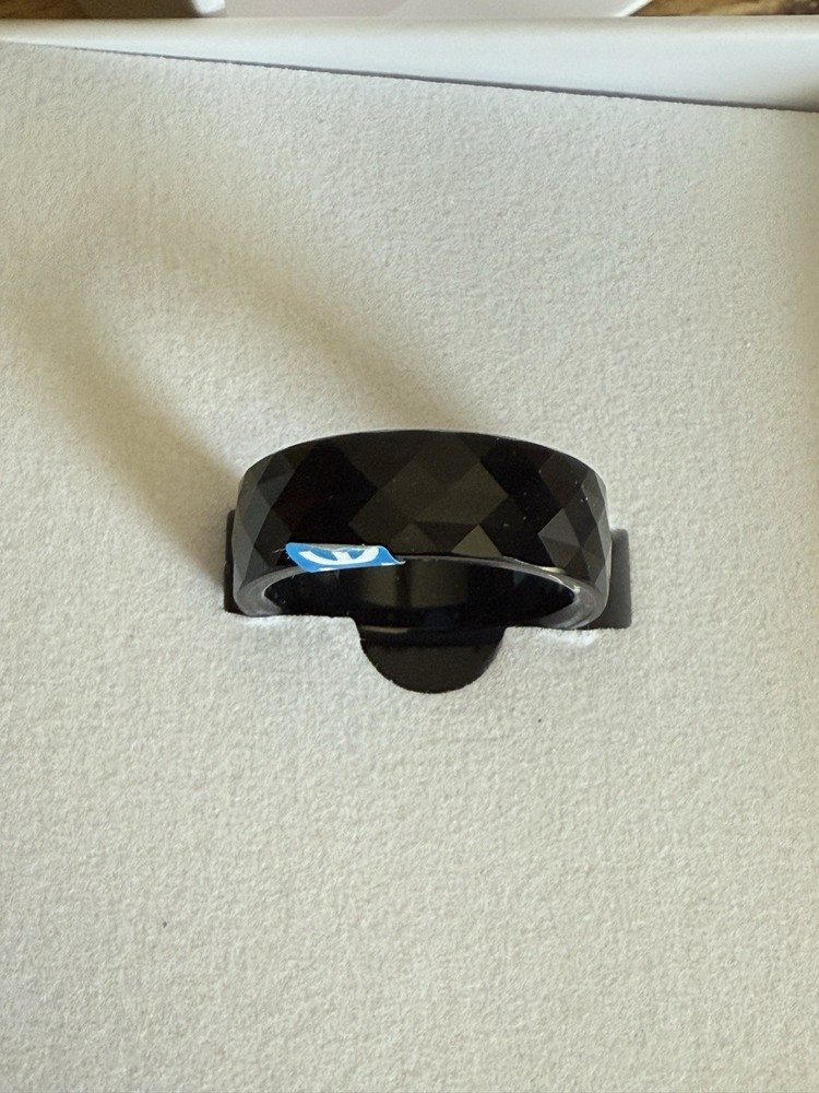 Smart Ring Black Geometric Design size 10 smart ring - Black -
