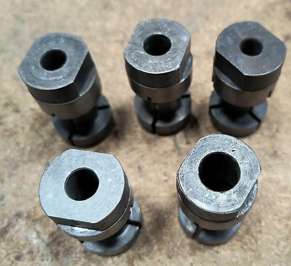(5) Size 4 Tapping Collets for Procunier 4E Tap Head ALL DIFFERENT 1/8P-3/4