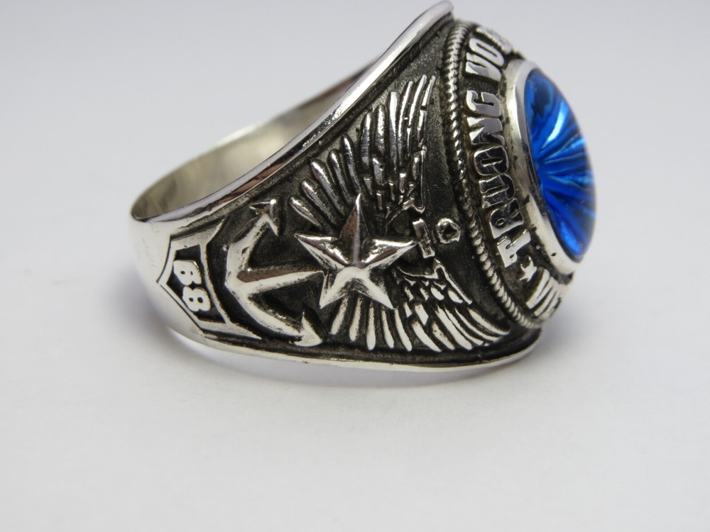 SILVER 925 , RING , Vietnam Army Ring US size 10