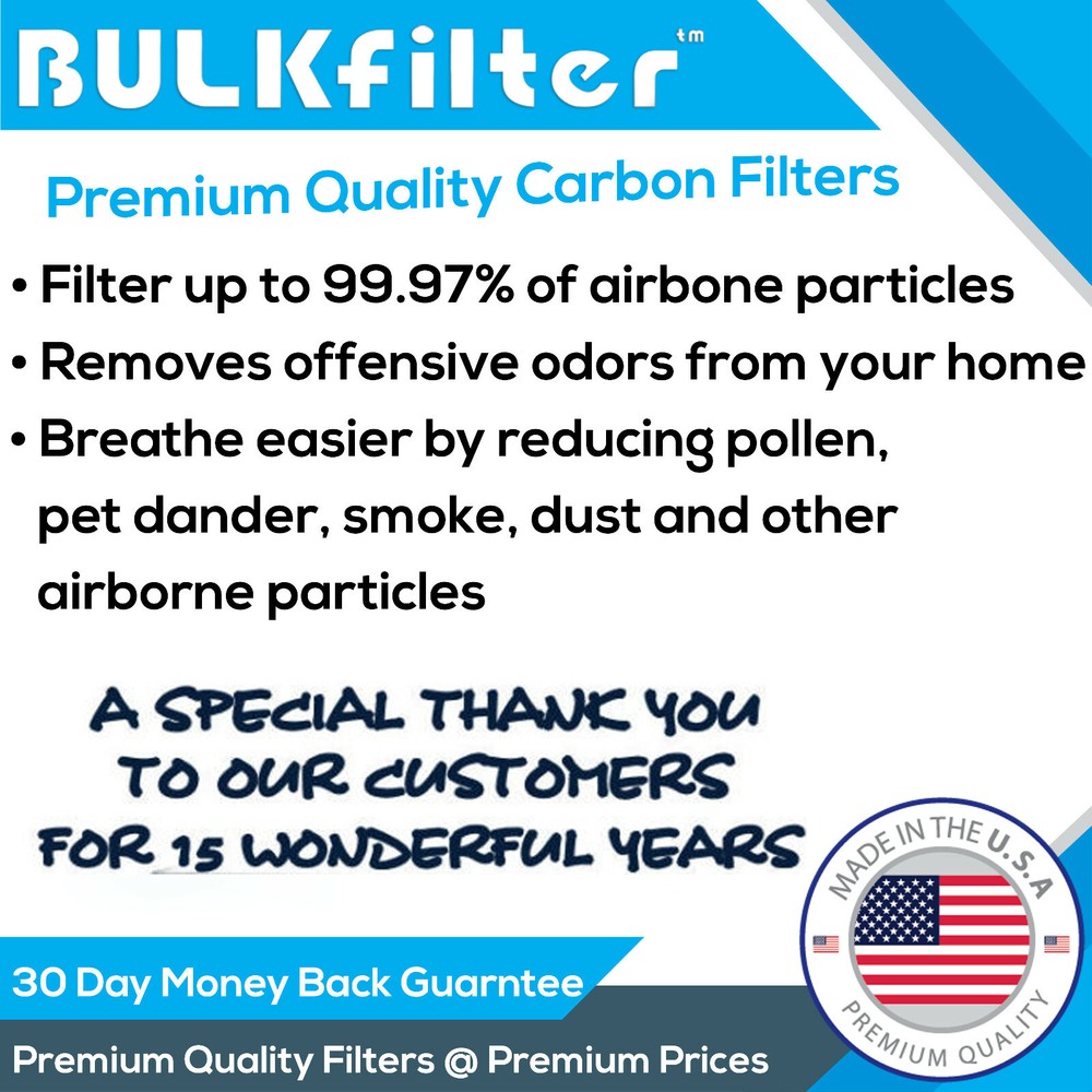 2 Pack Premium Honeywell 32002 Replacement Carbon Filter 6" x 48" by BulkFilter