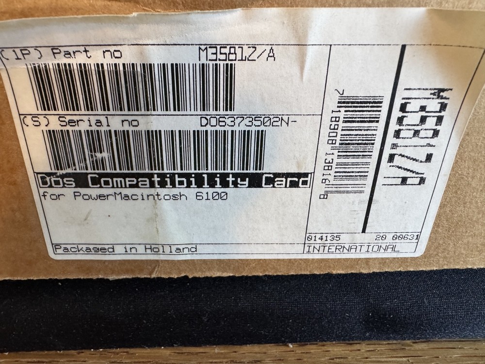 Power Mac 6100 dos compatability card