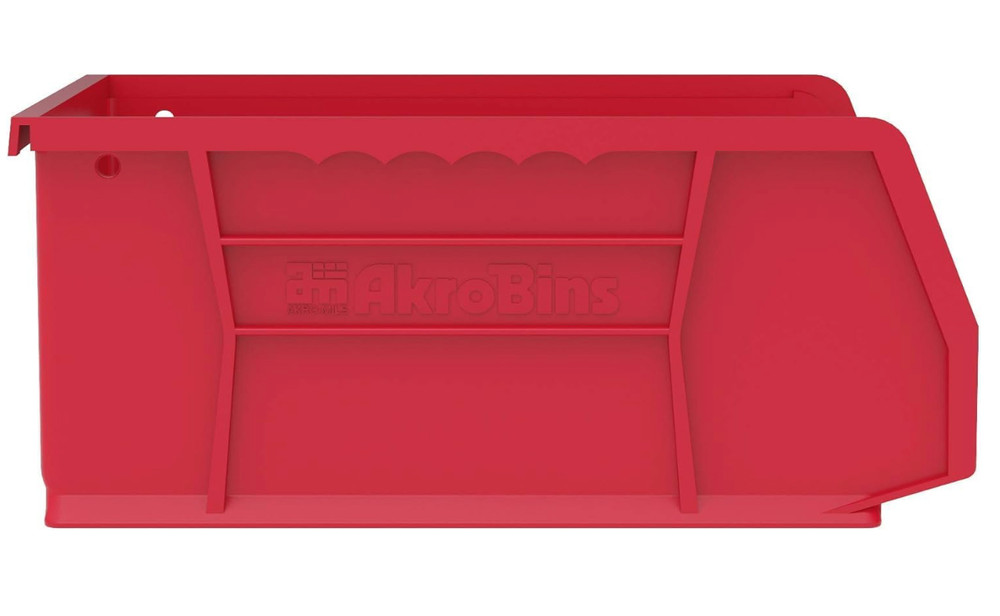 Stackable Red Storage Bins - 6-Pack for Garage & Pantry Organization
