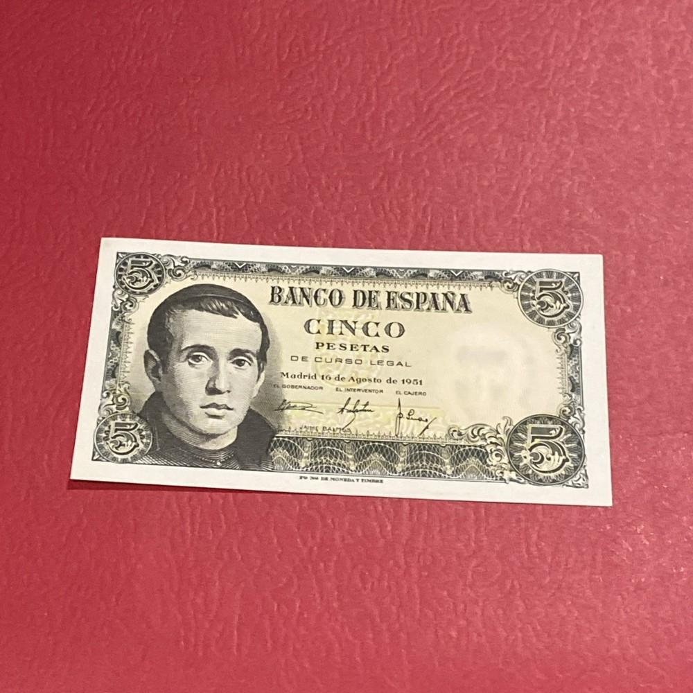 Spain- 5 Pesetas-1951