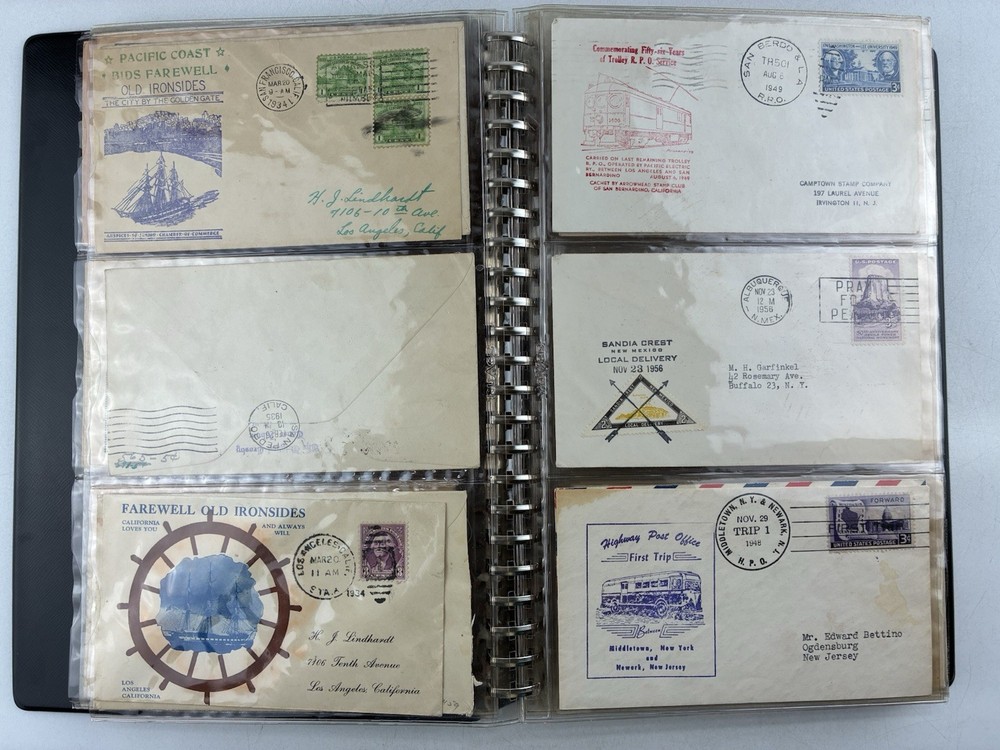 1930s - 1950s USPS Covers, Envelopes Postmarked & Addressed 70 Covers / Cards