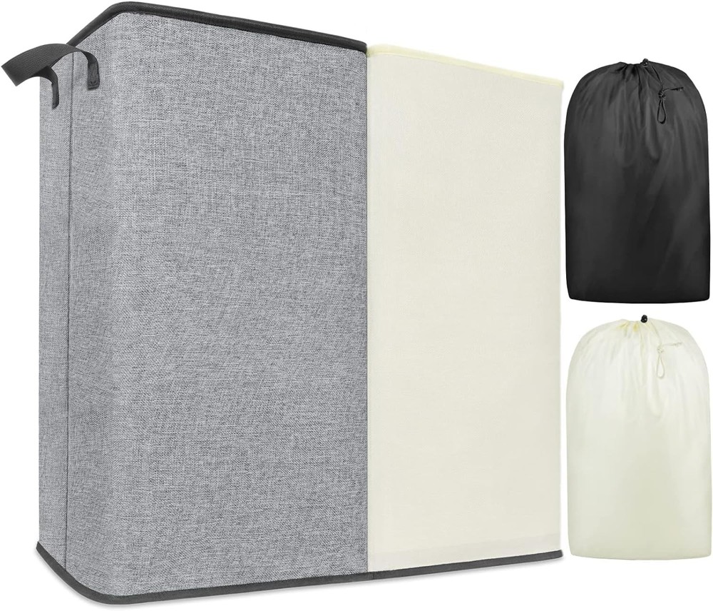Large Hampers for Laundry 2 Compartment, Double Laundry Hamper 2 section for ...