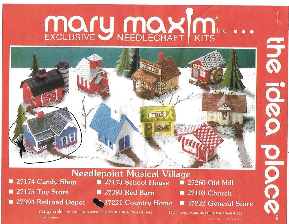 COUNTRY HOME 3-D HOUSE  plastic canvas  PATTERN  (#TF0215)