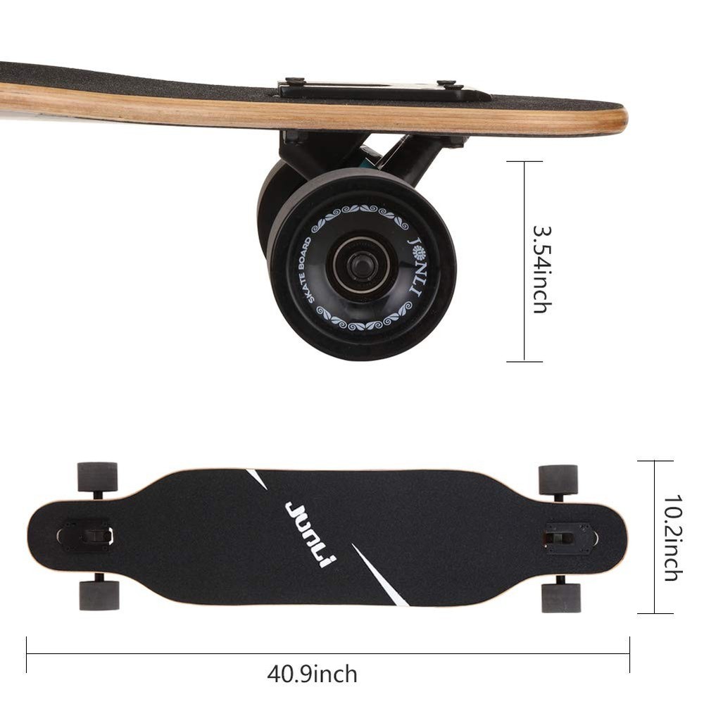 Junli 41 Inch Freeride Skateboard Longboard - Complete Grey Zone