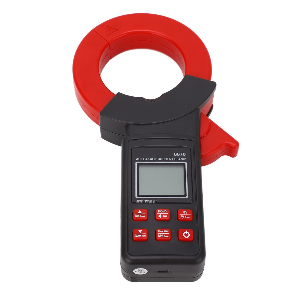 AC Leakage Ammeter Clamp LCD Backlight High Accuracy Leakage Current Meter