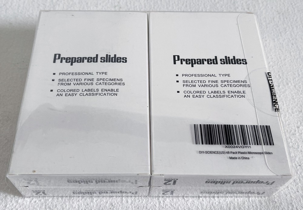 DIY Science 48-Pack Prepared Microscope Slides NEW *Itemized List* Homeschool