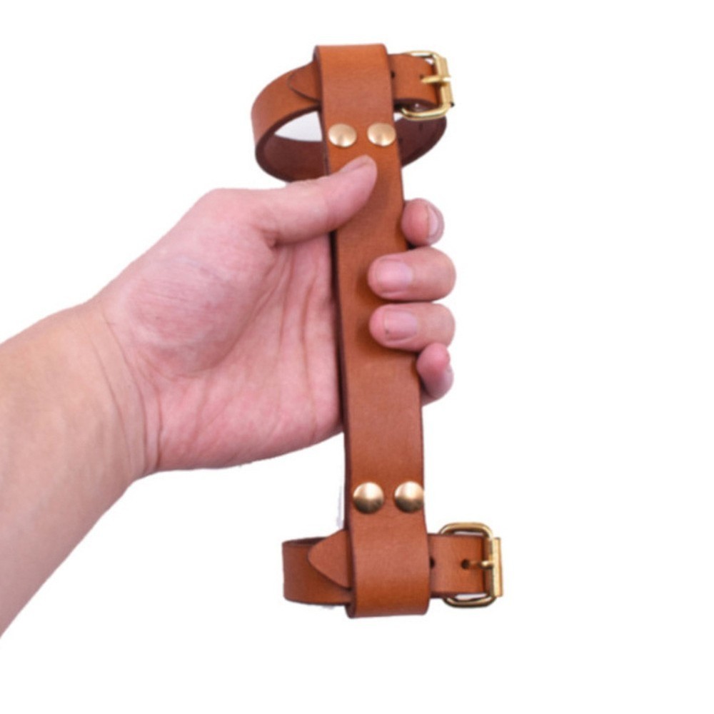 Convenient Leather Bicycle Handle Adjustable Design High-quality Leather